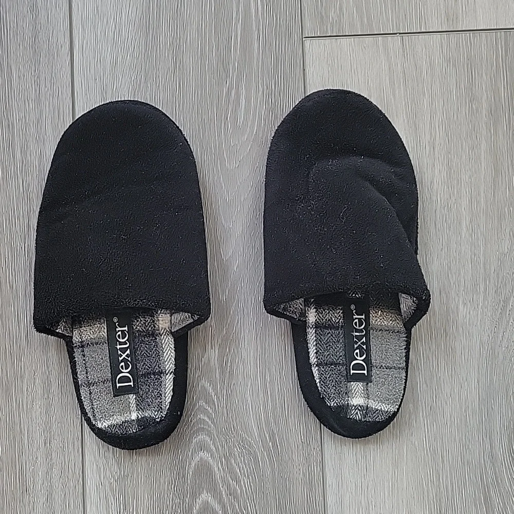 Dexter black mens slippers 6